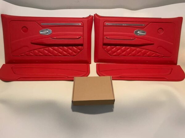 Custom C10 dash with integrated audio provisions and custom door panels. - Image 5